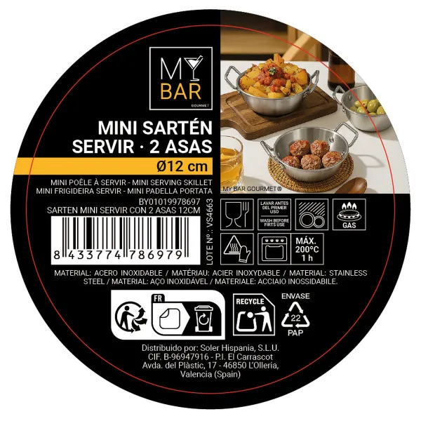 Kastrolis Tapu Gatavošanai My Bar Ø 12 cm (24 gb.)