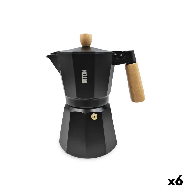 Italian Coffee Pot Quttin Aluminium 0,6 L (6 Units)