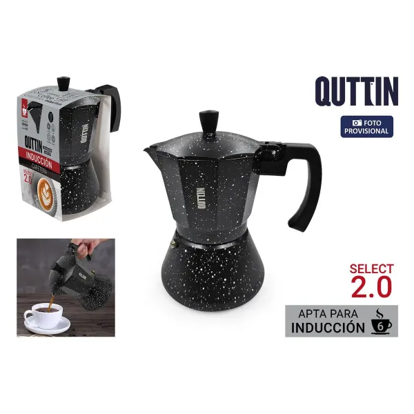 Italian Coffee Pot Quttin Aluminium 0,3 L (6 Units)