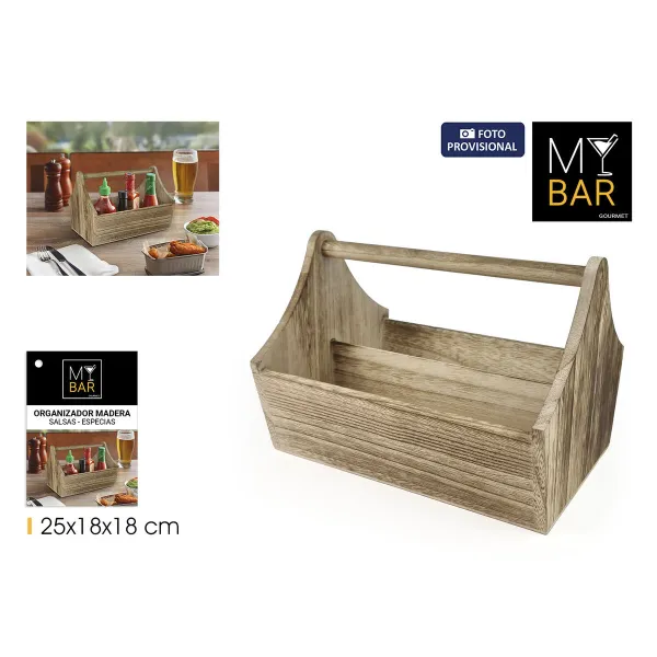 Универсальная корзина My Bar Деревянный 25 x 18 x 18 cm (6 штук)