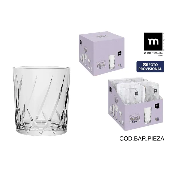Стакан La Mediterránea Phasai nossa Прозрачный Cтекло 350 ml (24 штук)