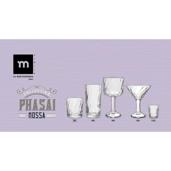 Стакан La Mediterránea Phasai nossa Прозрачный Cтекло 350 ml (24 штук)