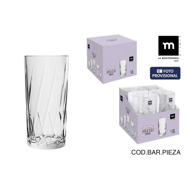 Стакан La Mediterránea Phasai nossa Прозрачный Cтекло 460 ml (24 штук)