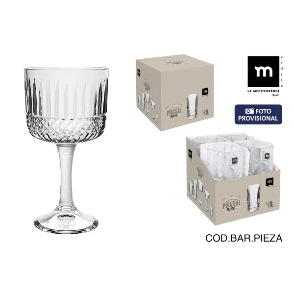 Lasi La Mediterránea Phasai geneve Läpinäkyvä Lasi 500 ml (24 osaa)