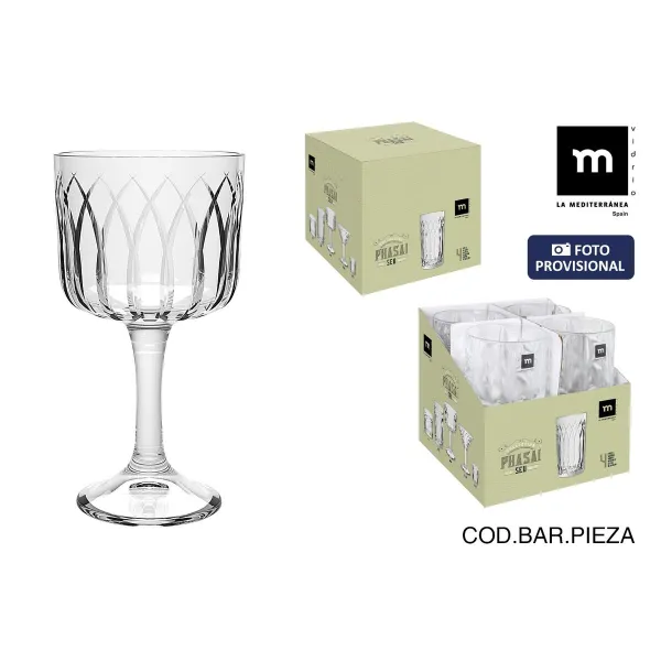 Стакан La Mediterránea Phasai seu Прозрачный Cтекло 500 ml (24 штук)