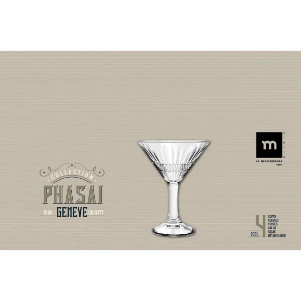 Cocktaillasi La Mediterránea Phasai geneve Läpinäkyvä Lasi 200 ml (24 osaa)