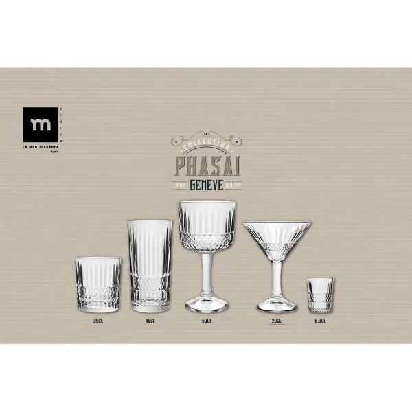 Cocktaillasi La Mediterránea Phasai geneve Läpinäkyvä Lasi 200 ml (24 osaa)