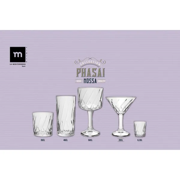 Cocktaillasi La Mediterránea Phasai nossa Läpinäkyvä Lasi 200 ml (24 osaa)