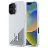 Karl Lagerfeld Silicone Shadow Metal Initial MagSafe - Case for iPhone 16 (white)