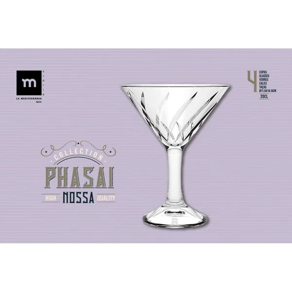 Cocktaillasi La Mediterránea Phasai nossa Läpinäkyvä Lasi 200 ml (24 osaa)