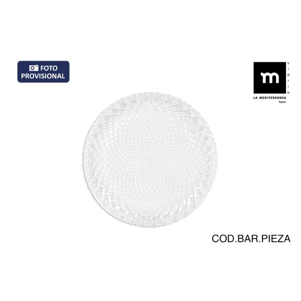 Блюдо для десертов La Mediterránea Diamond Прозрачный Cтекло Ø 18,5 cm (12 штук)