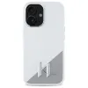 Karl Lagerfeld Silicone Shadow Metal Initial MagSafe - Case for iPhone 16 (white)