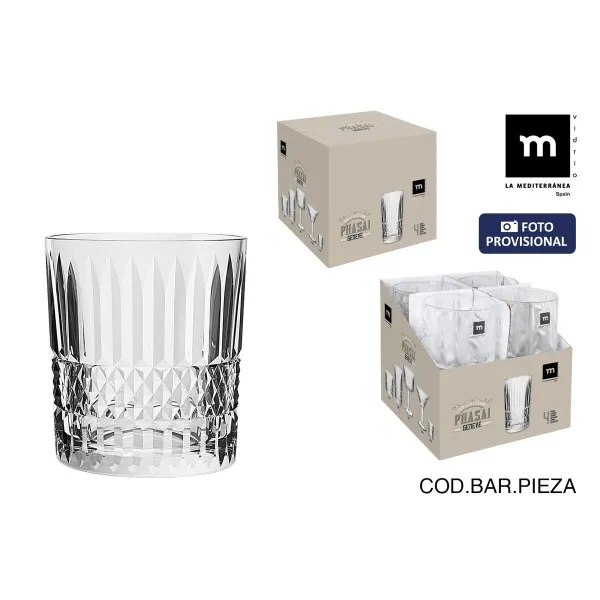 Стакан La Mediterránea Phasai geneve Прозрачный Cтекло 350 ml (24 штук)