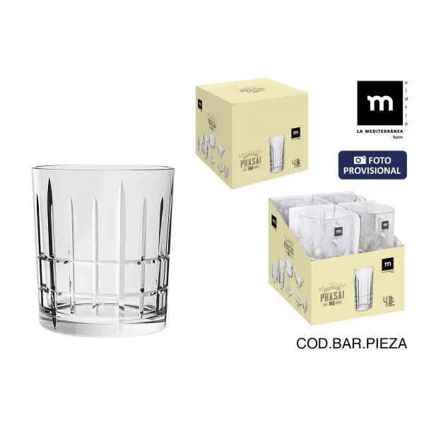 Стакан La Mediterránea Phasai rio Прозрачный Cтекло 350 ml (24 штук)