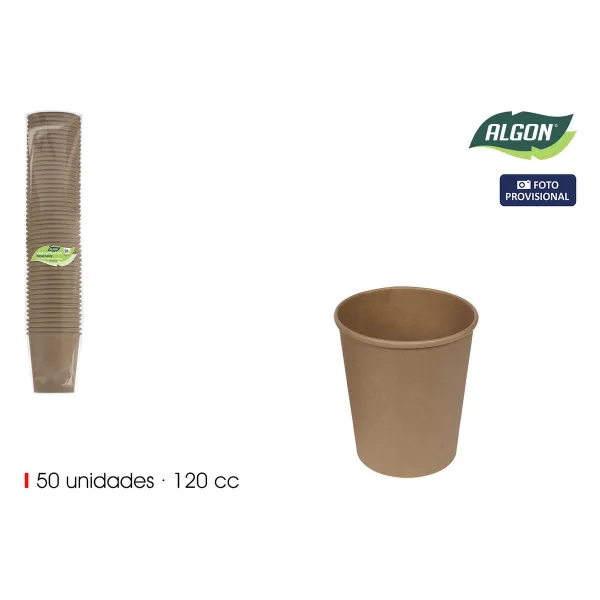 Stiklinių rinkinys Algon Ruda Kartonas 120 ml 50 Dalys (18 vnt.)