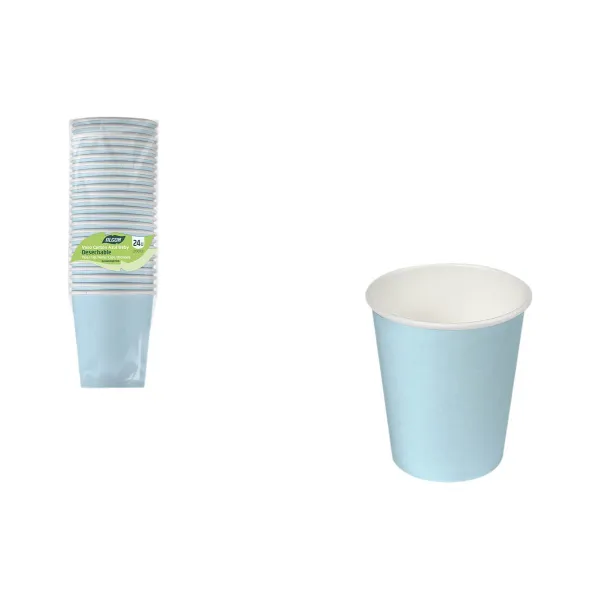 Lasisetti Algon Sininen Kartonki 200 ml 24 Kappaletta (18 osaa)