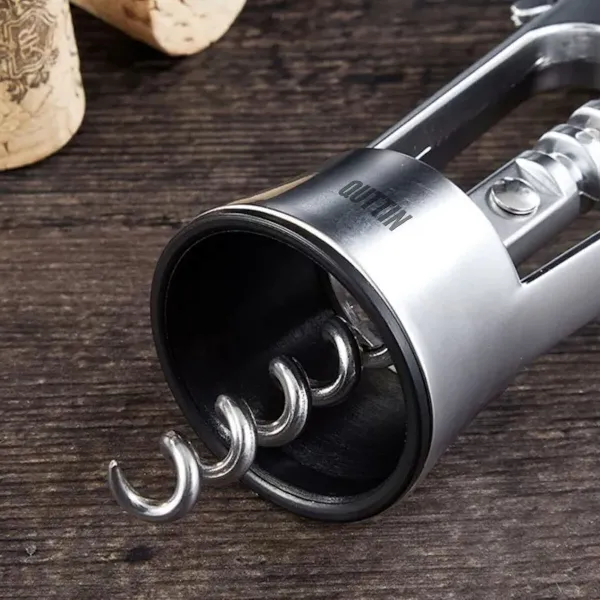 Bottle Opener with Corkscrew Quttin 18 x 7 x 4 cm Silver (18 Units)