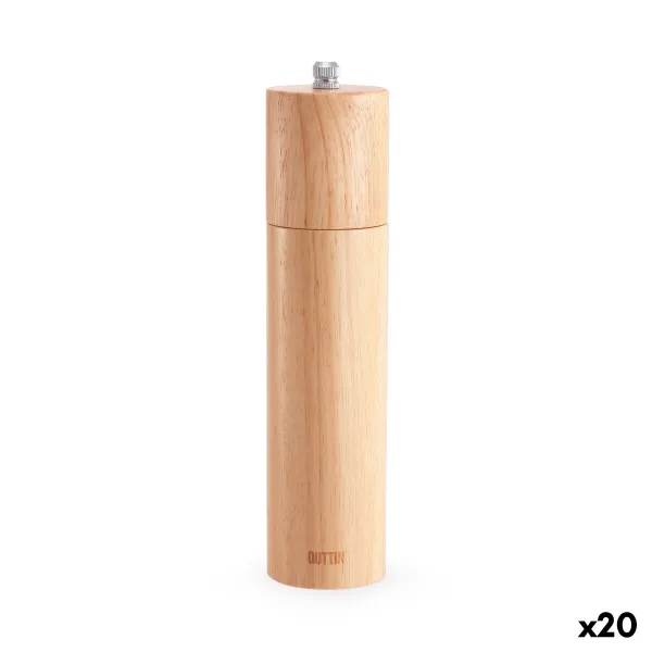 Pipirų malūnėlis Quttin Medžio 5 x 5 x 20,5 cm (20 vnt.)