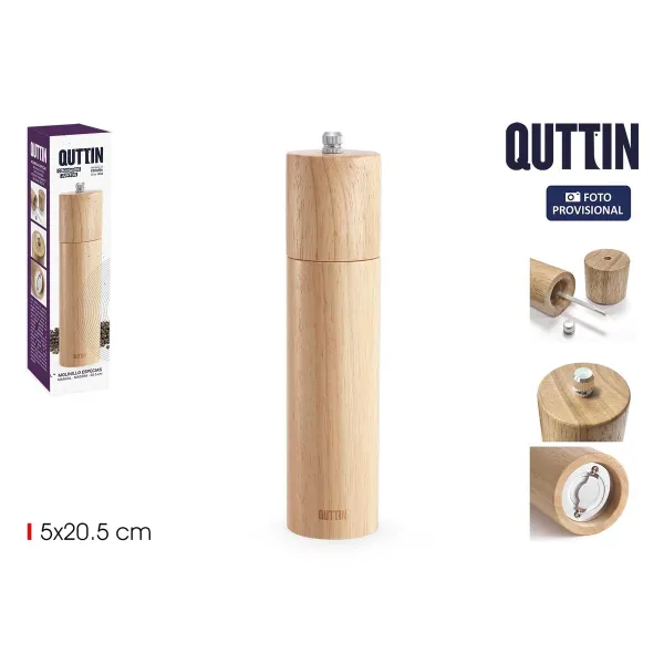 Pipirų malūnėlis Quttin Medžio 5 x 5 x 20,5 cm (20 vnt.)