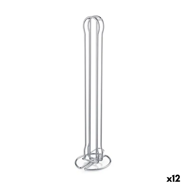 Kafijas Kapsulu Organizators Quttin Sudrabains Dzelzs 10 x 9 x 37,5 cm (12 gb.)