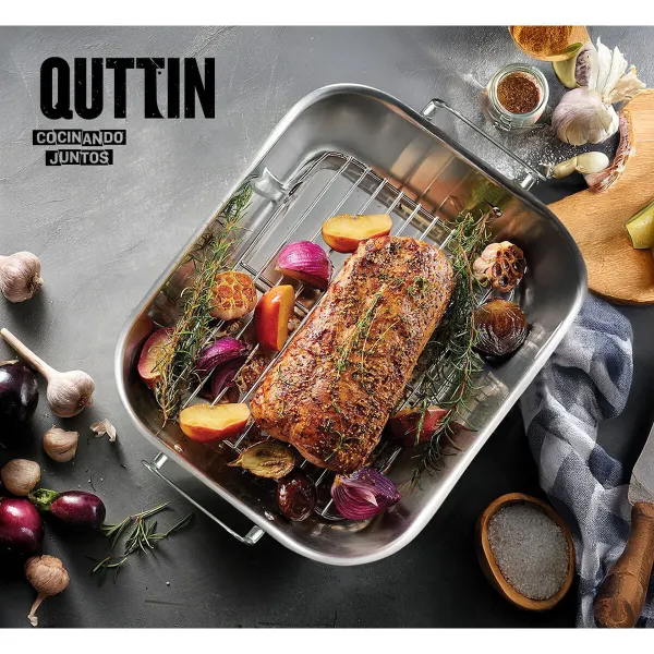 Поддон для духовки Quttin Серебристый Сталь 25,5 x 20 x 5,5 cm (12 штук)