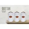 Tin Quttin White Brown Metal (18 Units)
