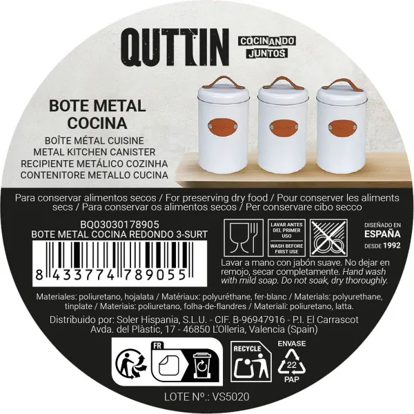 лодка Quttin Белый Коричневый Металл (18 штук)