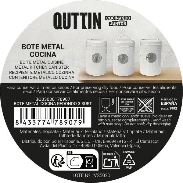Tin Quttin White Silver Metal (18 Units)