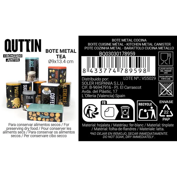 Tin Quttin Tea Metal (24 Units)