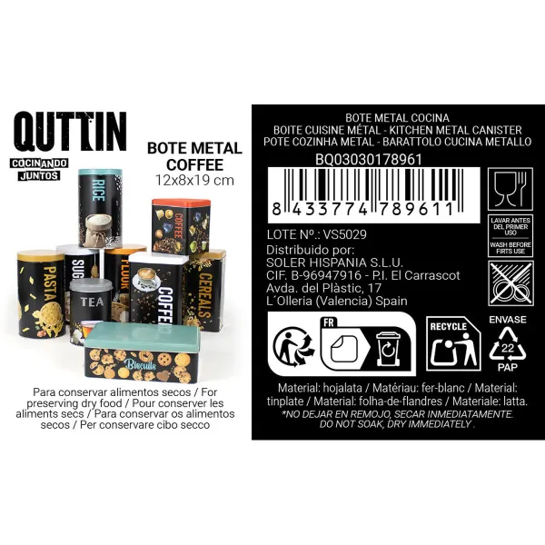Skārdene Quttin Coffee Metāls (18 gb.)