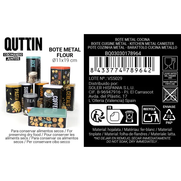 Tin Quttin Flour Metal (12 Units)