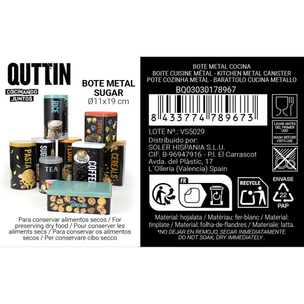 Tin Quttin Sugar Metal (12 Units)