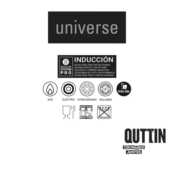 Ковш Quttin UNIVERSE Чёрный Алюминий Ø 16 cm 16 x 7,5 cm (6 штук)