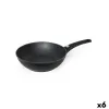 Wok keptuvė Quttin Universe Juoda Grūdintas aliuminis Ø 28 cm (6 vnt.)
