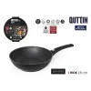 Wok keptuvė Quttin Universe Juoda Grūdintas aliuminis Ø 28 cm (6 vnt.)