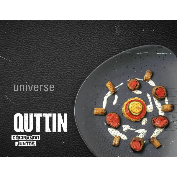 Wok keptuvė Quttin Universe Juoda Grūdintas aliuminis Ø 28 cm (6 vnt.)