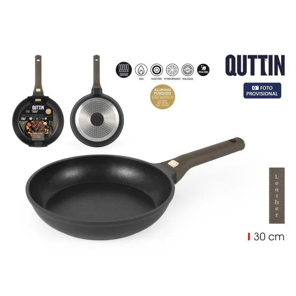 Pan Quttin LEATHER Brown Black Aluminium Ø 30 cm (6 Units)
