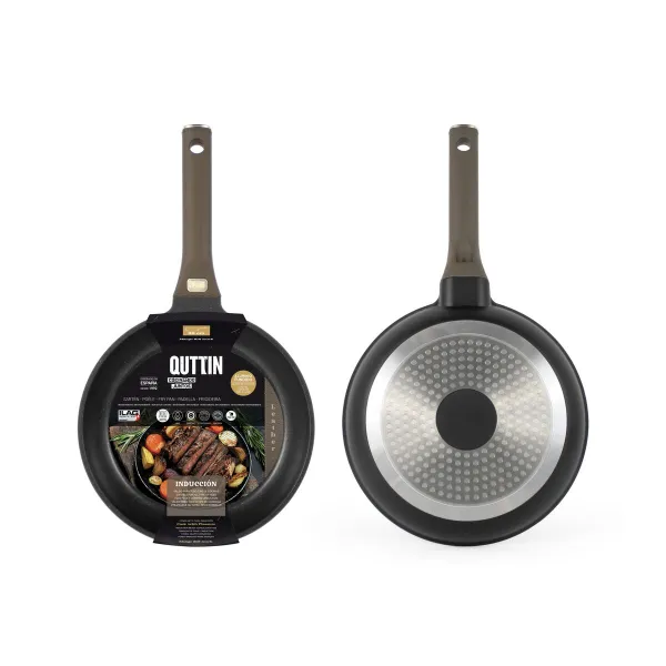 Pan Quttin LEATHER Brown Black Aluminium Ø 30 cm (6 Units)
