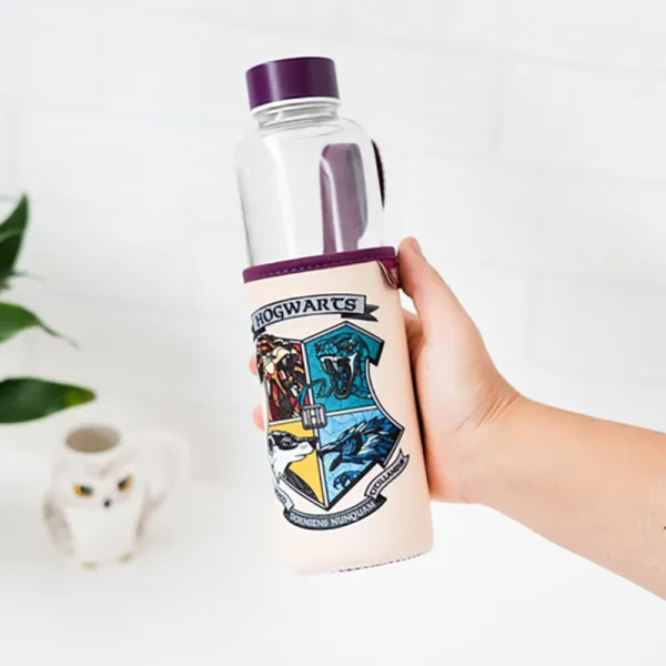 Harry Potter - Glass Water Bottle 500 ml (Hogwarts)