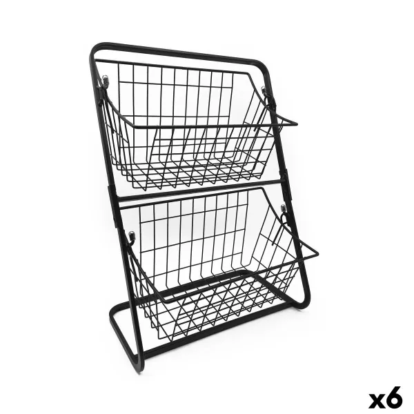 Vaisių dubuo Confortime Juoda Metalinis 28 x 18 x 39 cm (6 vnt.)
