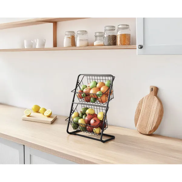 Vaisių dubuo Confortime Juoda Metalinis 28 x 18 x 39 cm (6 vnt.)