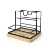 Universalus dėklas My Bar Ruda Juoda Medžio Metalinis 15 x 13 x 14 cm (12 vnt.)