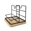 Multi-Purpose Organiser My Bar Brown Black Wood Metal 15 x 13 x 14 cm (12 Units)