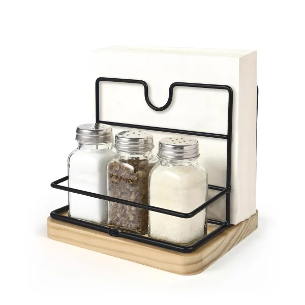 Universalus dėklas My Bar Ruda Juoda Medžio Metalinis 15 x 13 x 14 cm (12 vnt.)