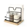 Daudzfunkcionāls Organizators My Bar Brūns Melns Koks Metāls 15 x 13 x 14 cm (12 gb.)