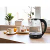 Tējkanna Basic Home Melns Caurspīdīgs Stikls 1500 W 2 L (6 gb.)