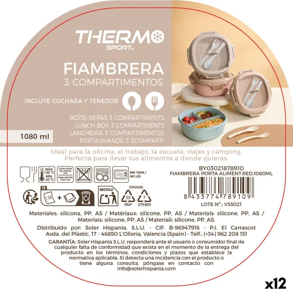 Lunch box ThermoSport 1,08 L (12 Units)