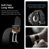 Spigen Enzo - Genuine Leather Strap for Samsung Galaxy Watch 8 / 8 Classic 40 / 44 / 46 mm (Black)