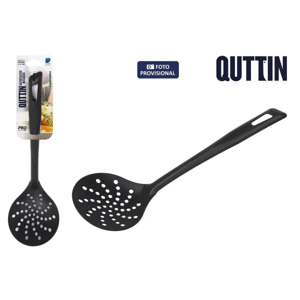 Šaukštas su skylėmis Quttin PRO Juoda Nailonas 35 x 10,6 x 7,9 cm (12 vnt.)