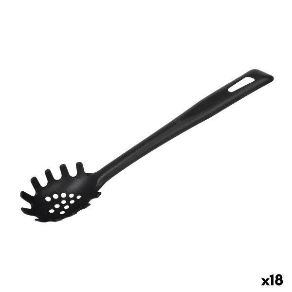 Makaronų šaukštas Quttin PRO Juoda Nailonas 33 x 6,5 x 4,5 cm (18 vnt.)